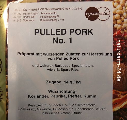 Hagesüd Pulled Pork No.1, 1kg, Gewürz, Gewürze