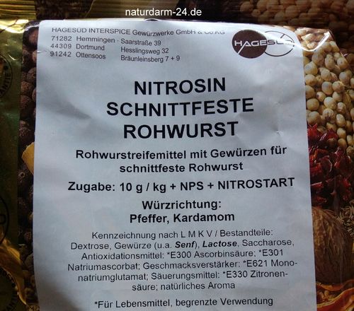 Hagesüd Nitrosin Schnittfeste Rohwurst, 1kg, Gewürz, Gewürze
