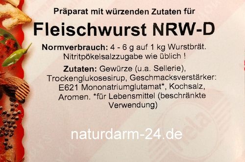 Hela Gewürz für Fleischwurst NRW, 1000g Beutel