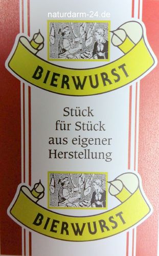 Kunstdarm 55/21 für Bierwurst, 25 Stück