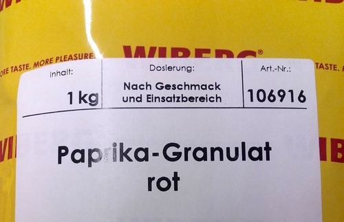 Wiberg Paprika Granulat rot 1 kg, Gewürz, Gewürze