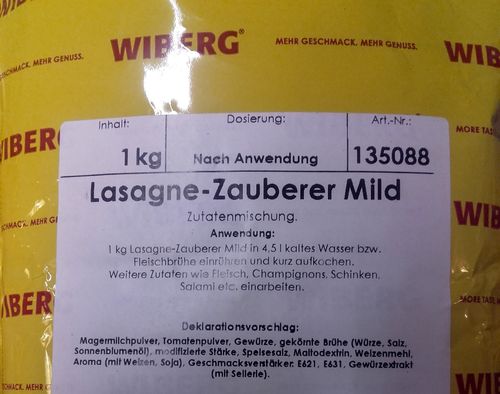 Wiberg Lasagne Zauber 1 Kg, Gewürz, Gewürze