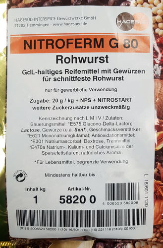 Hagesüd Nitroferm G80 1kg, Rohwurstreifemittel